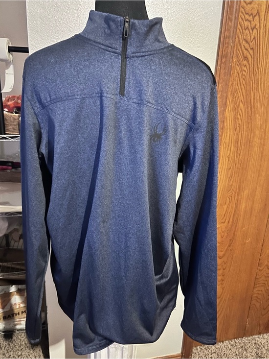 Spyder Other - Spyder Men's Mid-weight Active blue  Quarter Zip Pullover Med 167